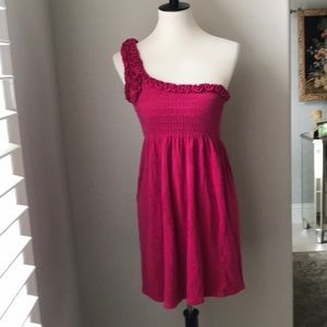 Juicy Couture one shoulder pink dress